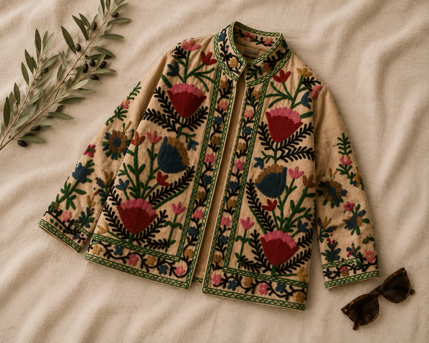 Dahlia Suzani Embroidered Jacket