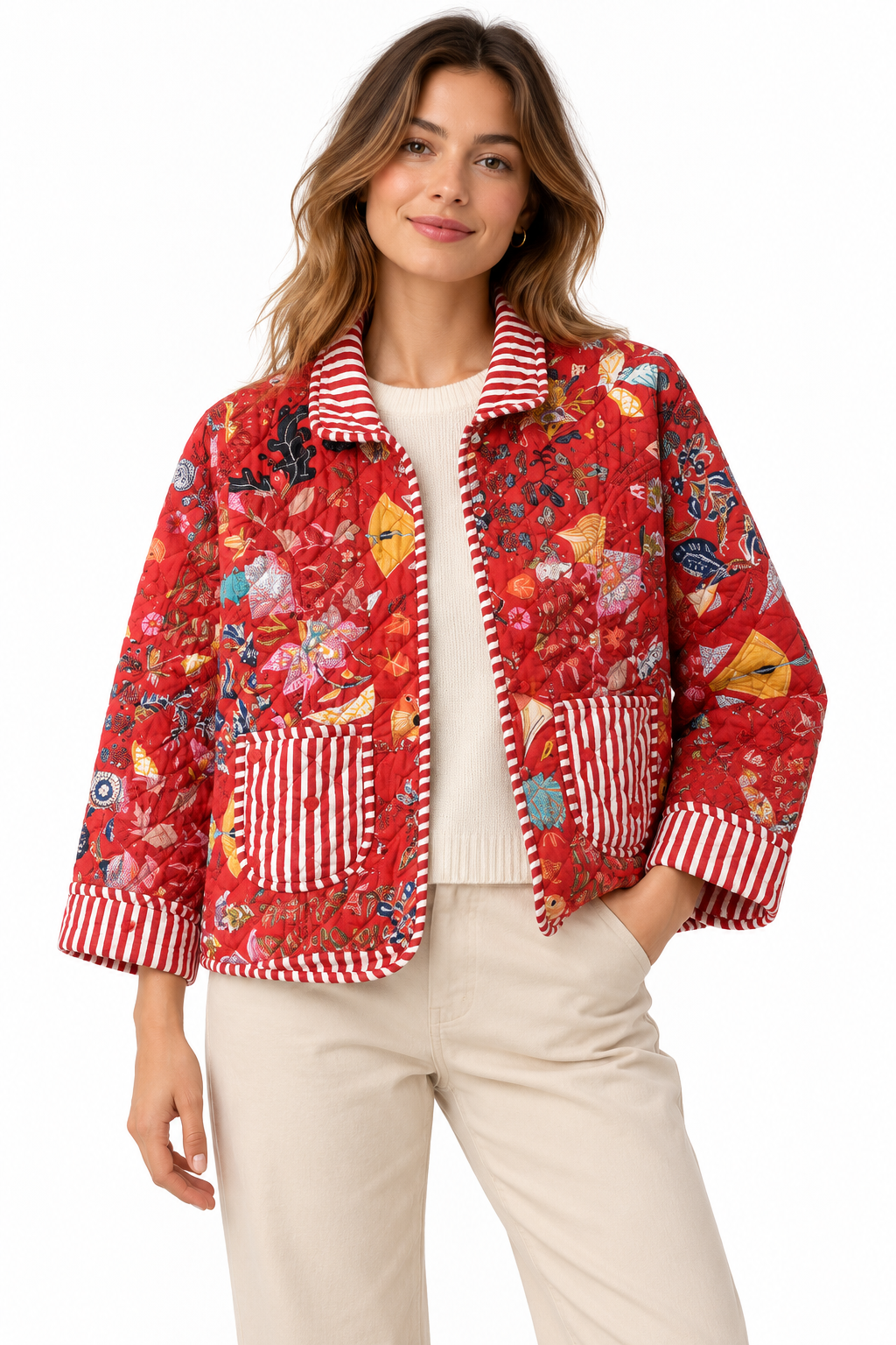 Carmín Patchwork Quilted Jacket