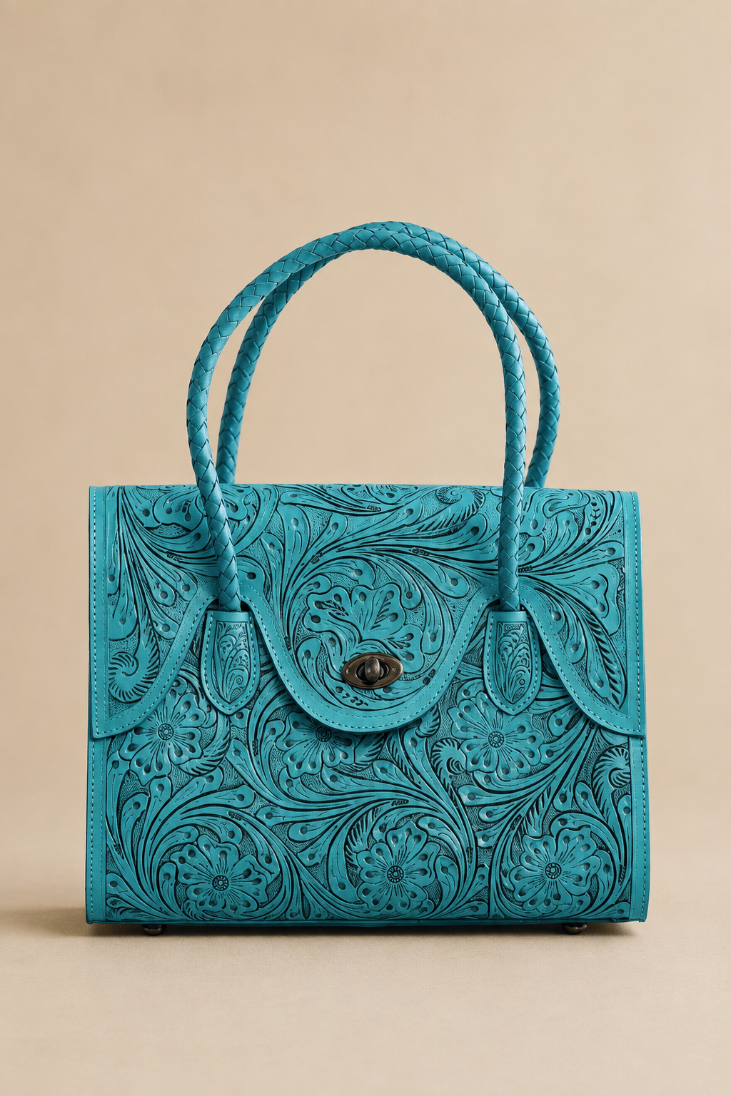 Celeste Carved Hasp Tote