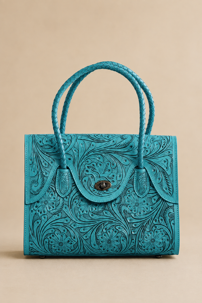 Celeste Carved Hasp Tote