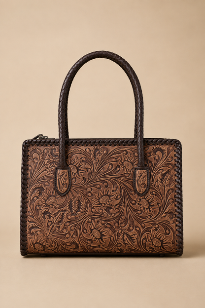 Malena Tooled Tote Bag