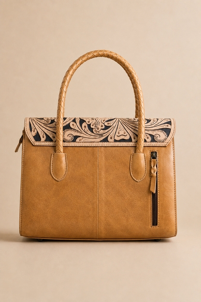 Isadora Carved Hasp Tote