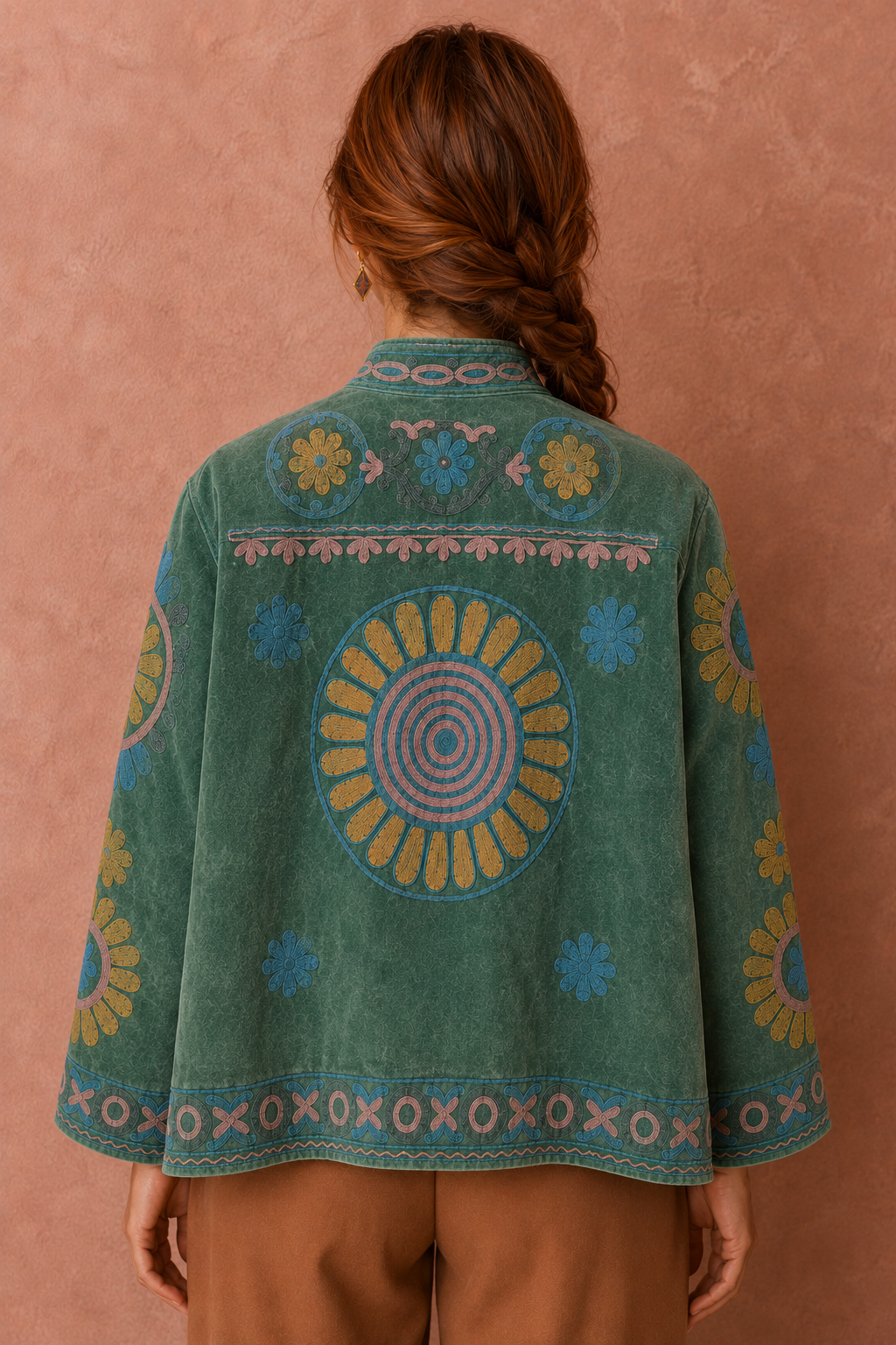 Sahara Elephant Embroidered Jacket