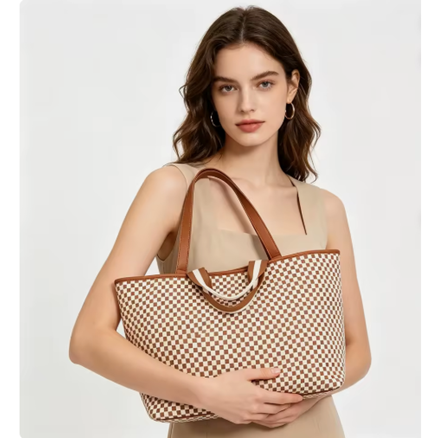 Cadiz Woven Checker Tote