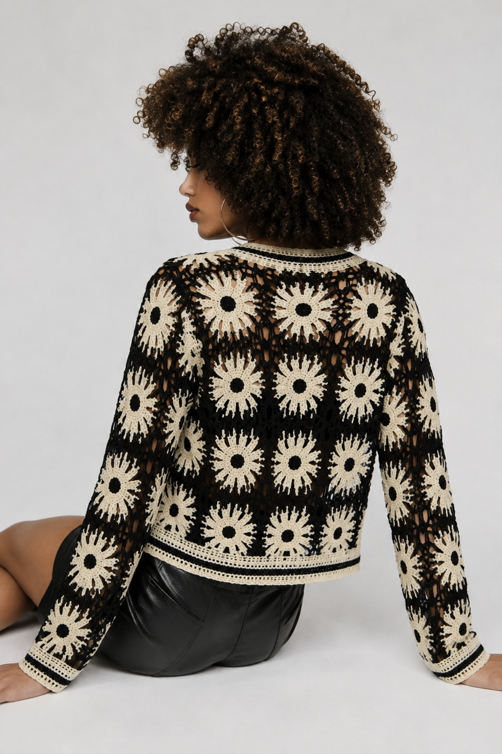Marbella Daisy Crochet Cardigan