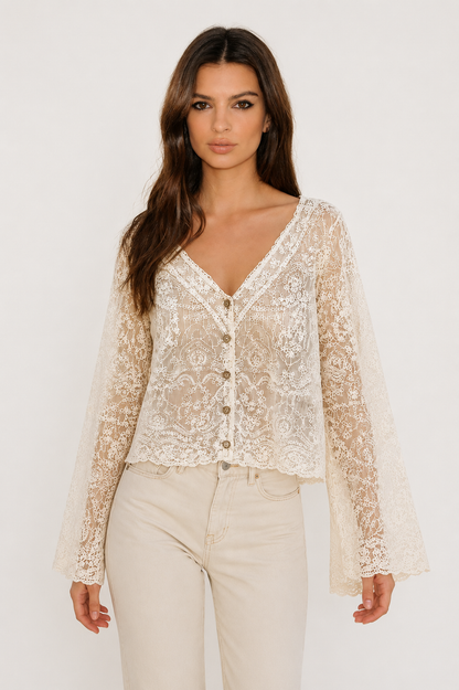 Menorca Lace Knit Cardigan