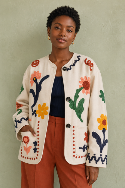 Jardín Floral Embroidered Jacket