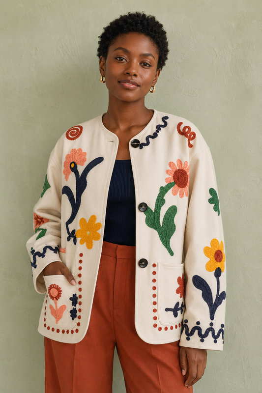 Jardín Floral Embroidered Jacket