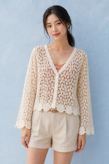 Formentera Crochet Cover-Up Cardigan