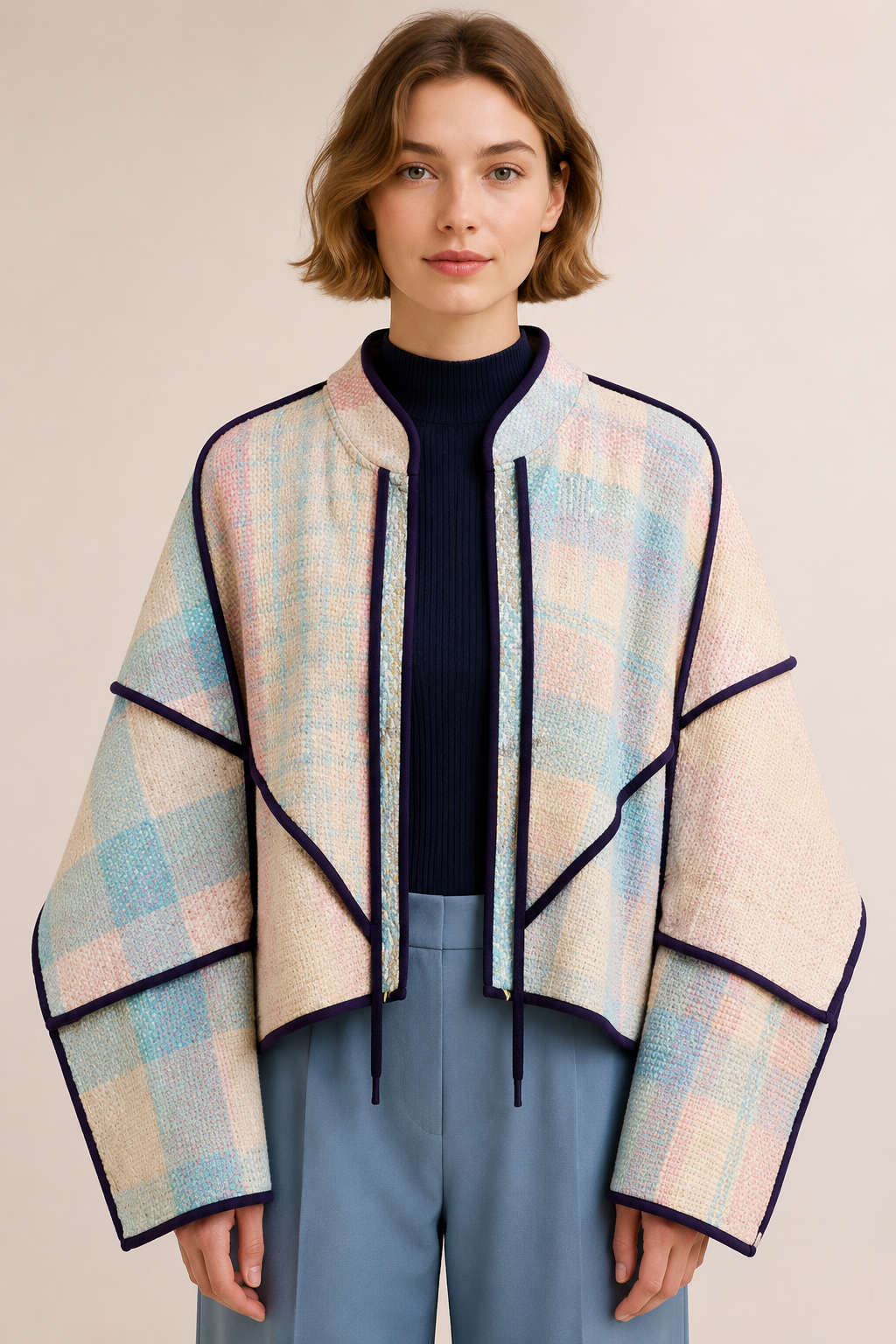 Toscana Kantha Plaid Jacket