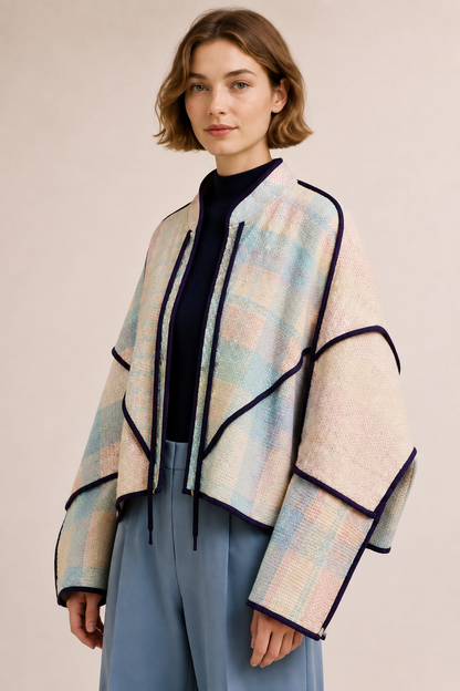 Toscana Kantha Plaid Jacket