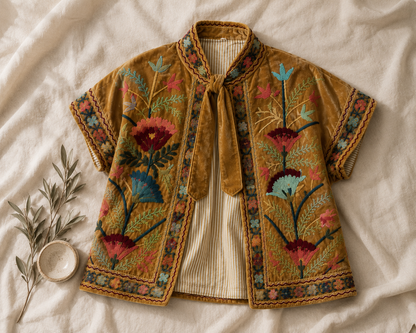 Ambar Suzani Embroidered Vest