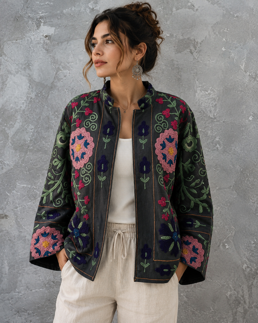 Esmeralda Suzani Embroidered Jacket