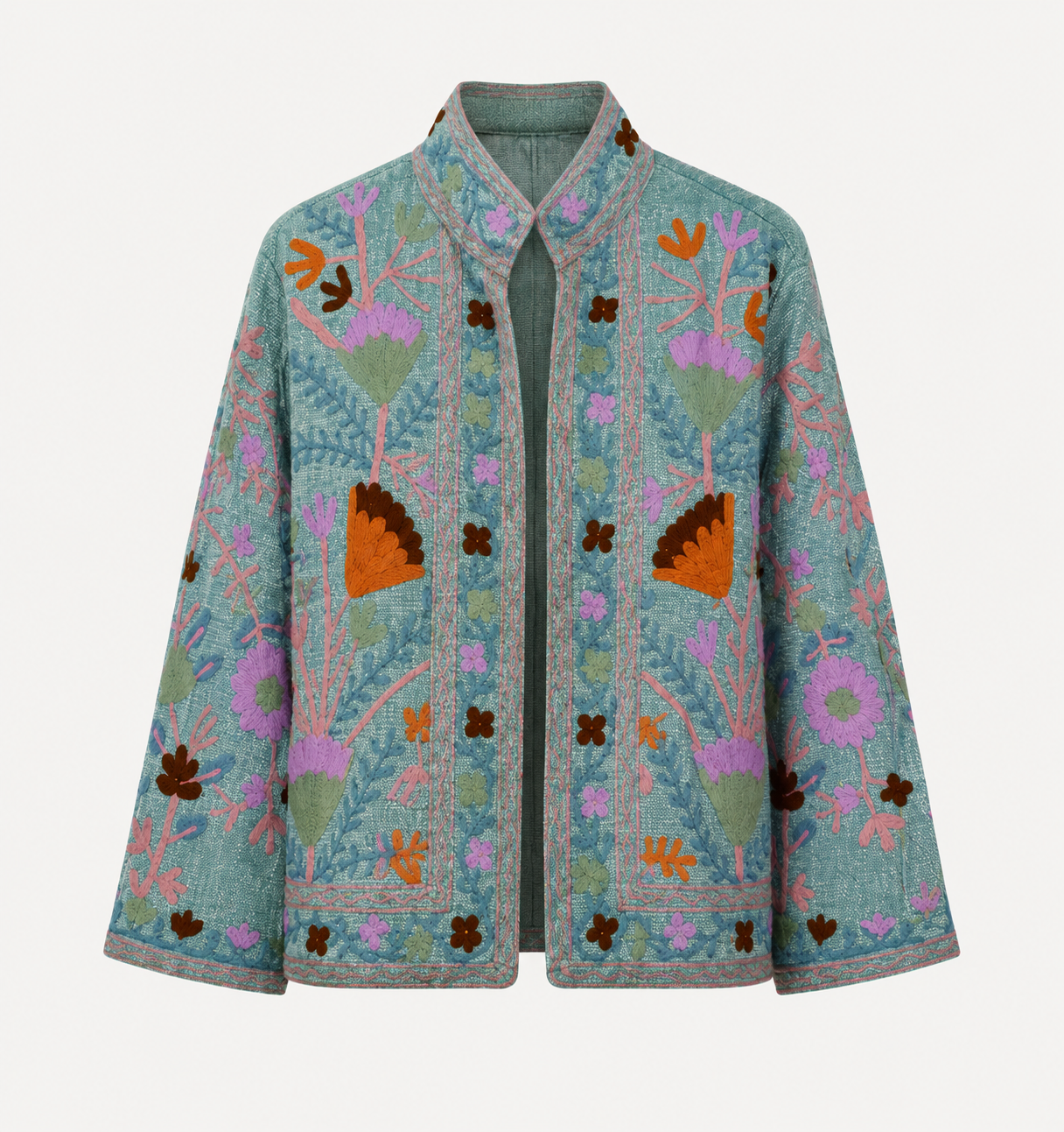 Menta Suzani Embroidered Jacket