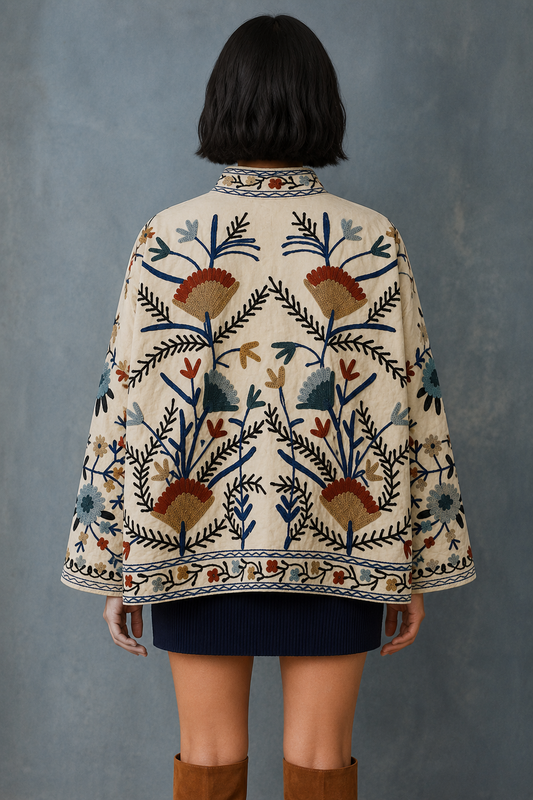 Marfil Suzani Embroidered Jacket