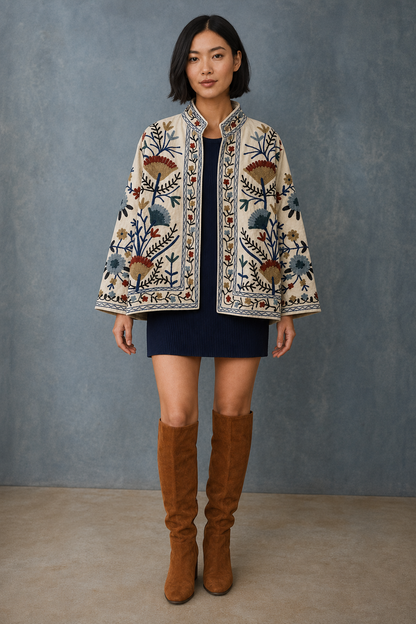 Marfil Suzani Embroidered Jacket