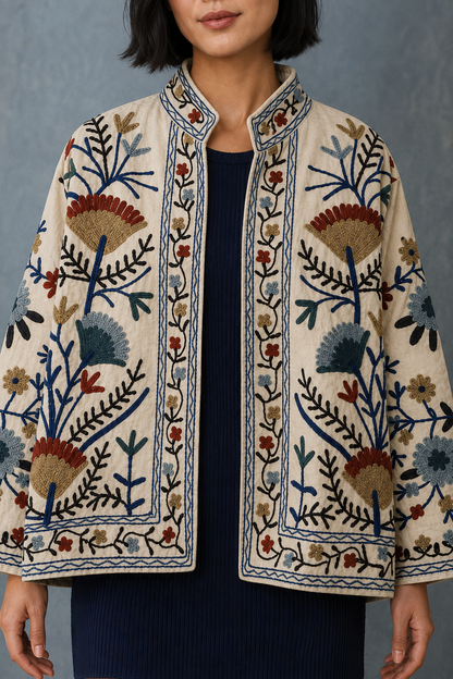 Marfil Suzani Embroidered Jacket