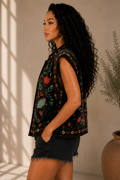 Siena Suzani Embroidered Vest
