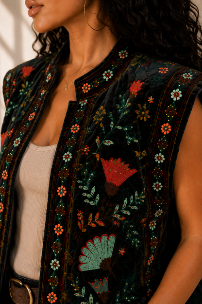 Siena Suzani Embroidered Vest