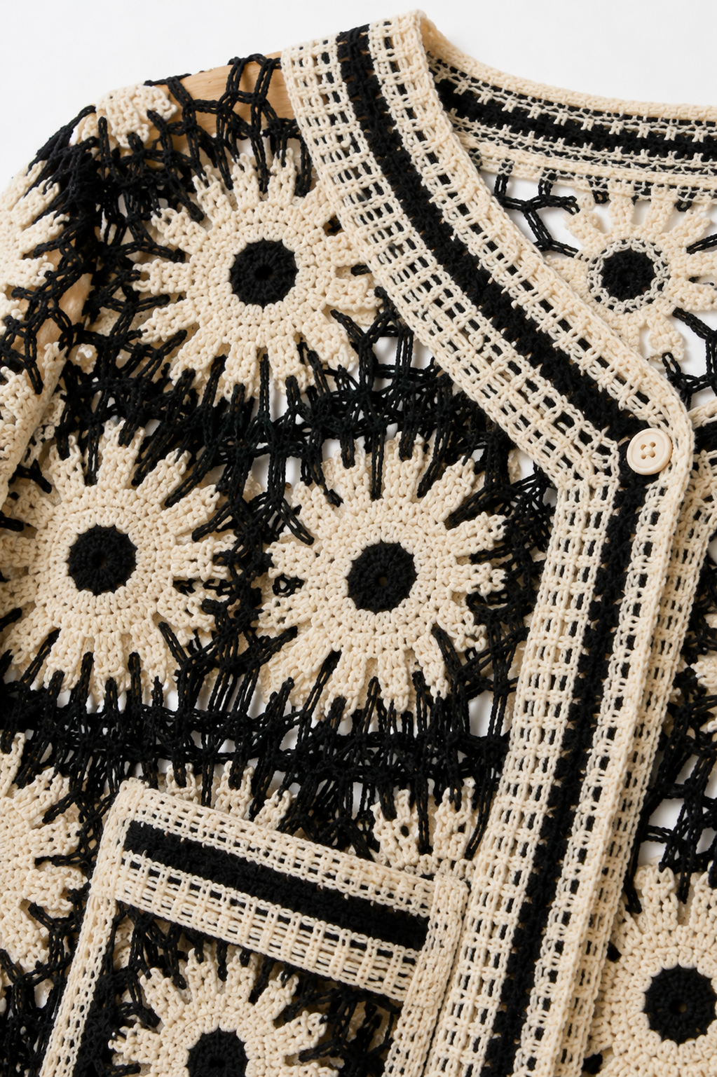 Marbella Daisy Crochet Cardigan