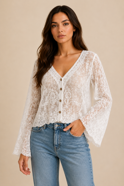 Menorca Lace Knit Cardigan