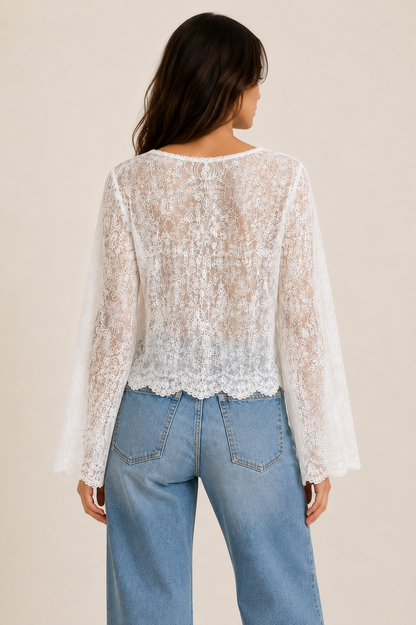 Menorca Lace Knit Cardigan
