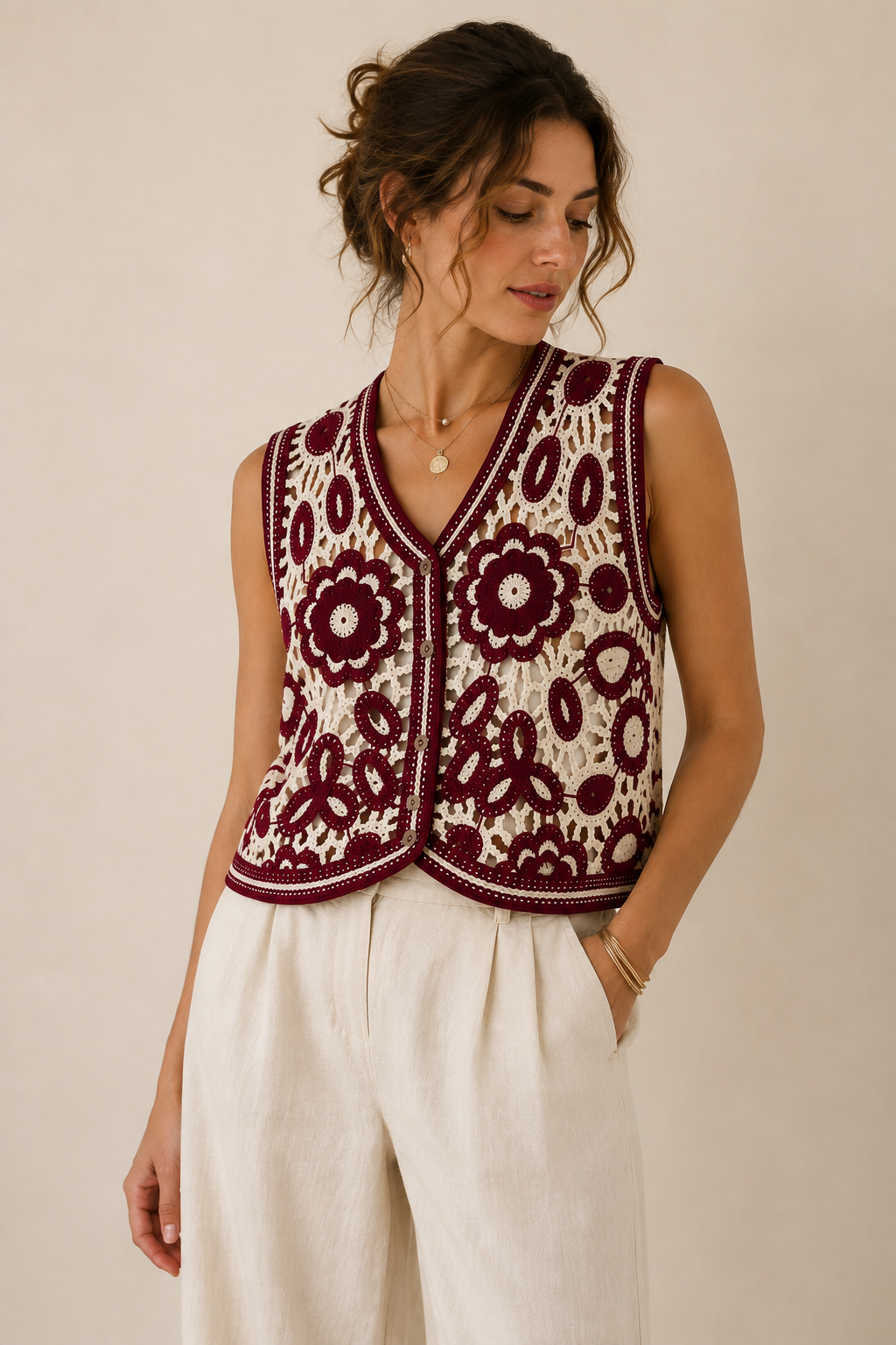Tarifa Crochet Vest