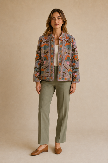 Toledo Botanical Embroidered Jacket