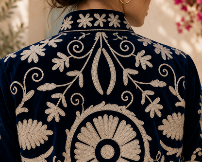 Estrella Embroidered Velvet Jacket