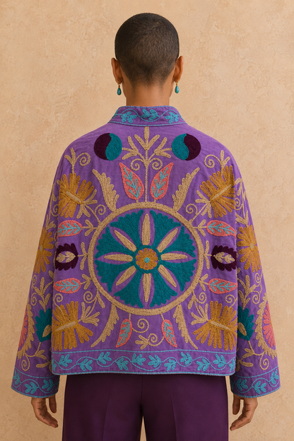 Amatista Suzani Embroidered Jacket