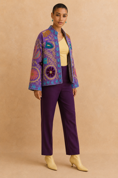 Amatista Suzani Embroidered Jacket