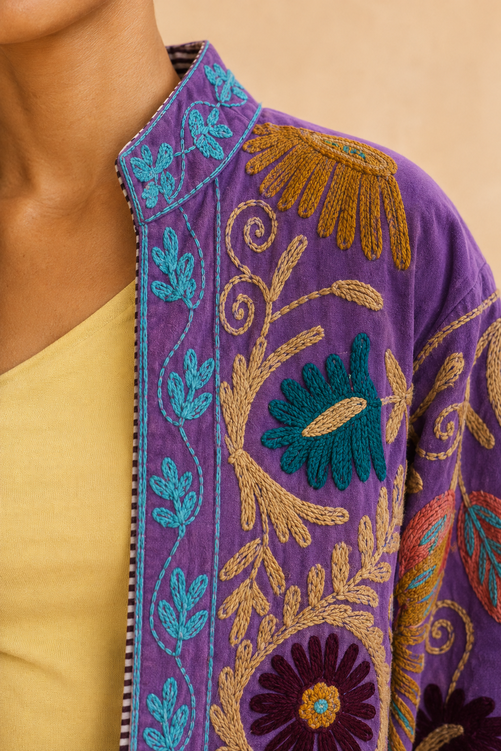 Amatista Suzani Embroidered Jacket