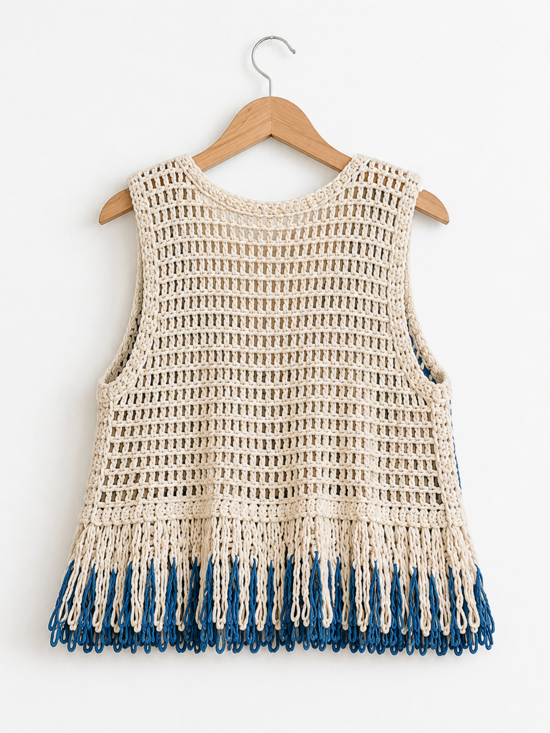 Ibiza Crochet Fringe Vest