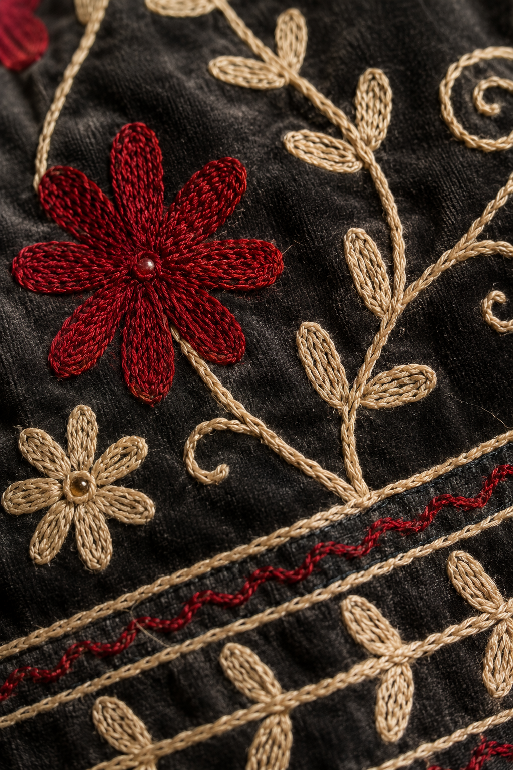 Grafito Floral Embroidered Jacket