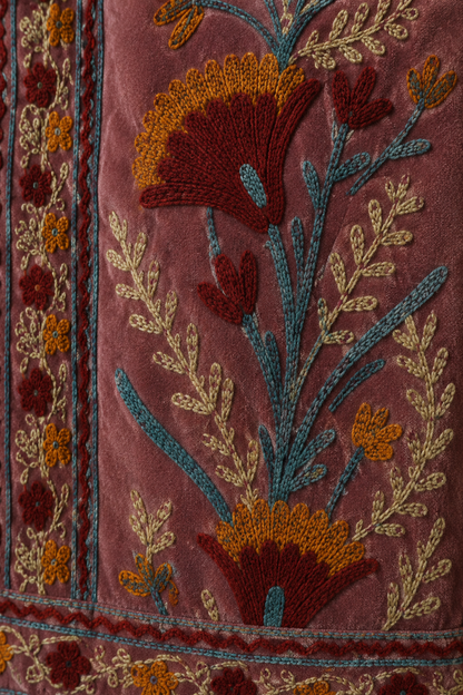 Borgoña Kashmiri Embroidered Jacket