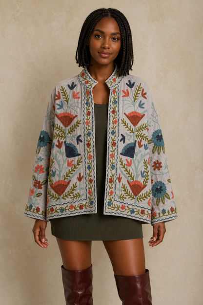 Alabastro Suzani Embroidered Jacket