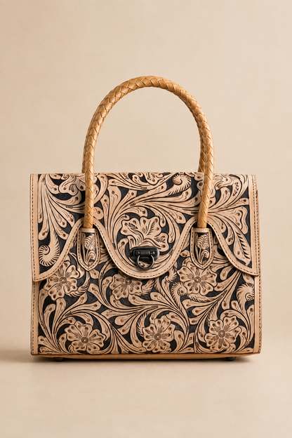 Isadora Carved Hasp Tote