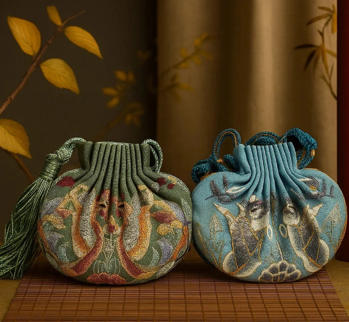 Seda Silk Kesi Embroidery Pouch