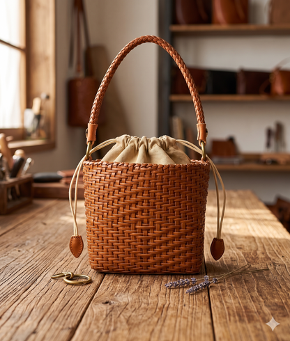 Costa Woven Leather Bag