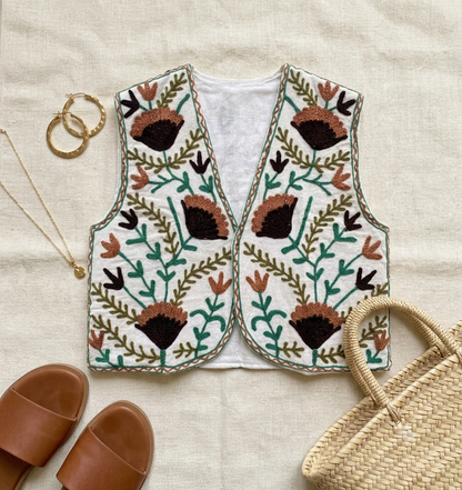 Alma Suzani Cotton Vest