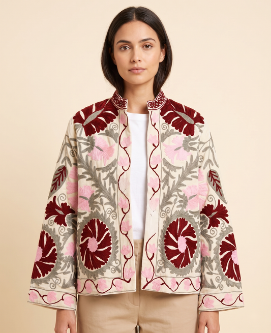 Perla Suzani Velvet Jacket