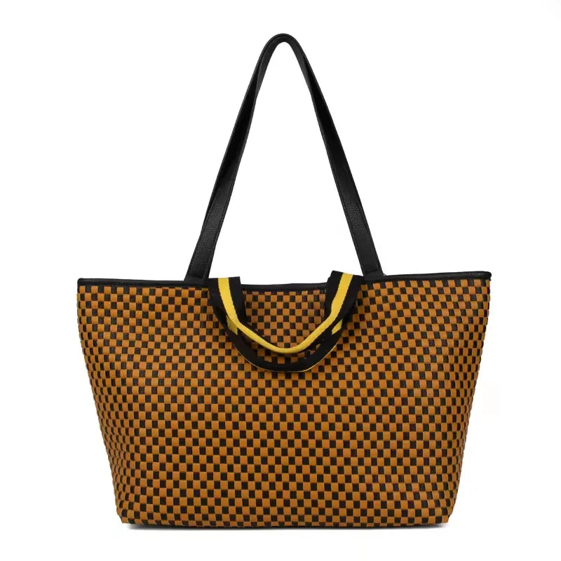 Cadiz Woven Checker Tote