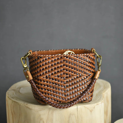 Costa Woven Leather Bag