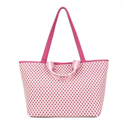 Cadiz Woven Checker Tote