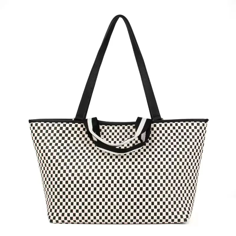 Cadiz Woven Checker Tote