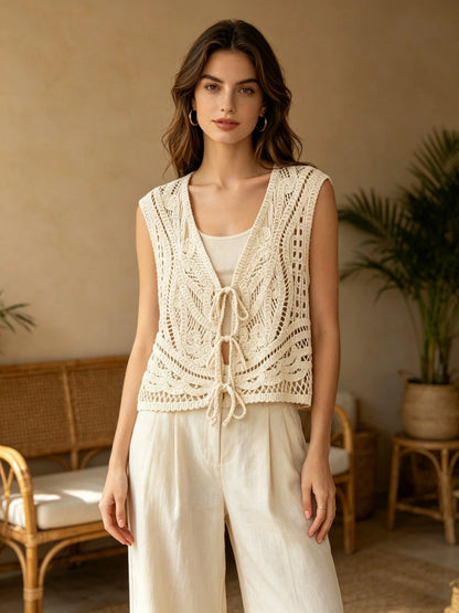 Cádiz Crochet Tie Vest