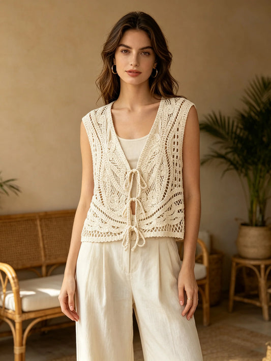 Cádiz Crochet Tie Vest