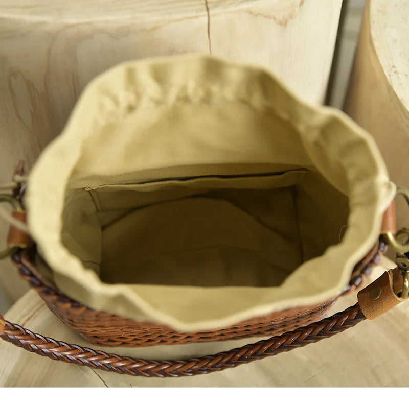 Costa Woven Leather Bag