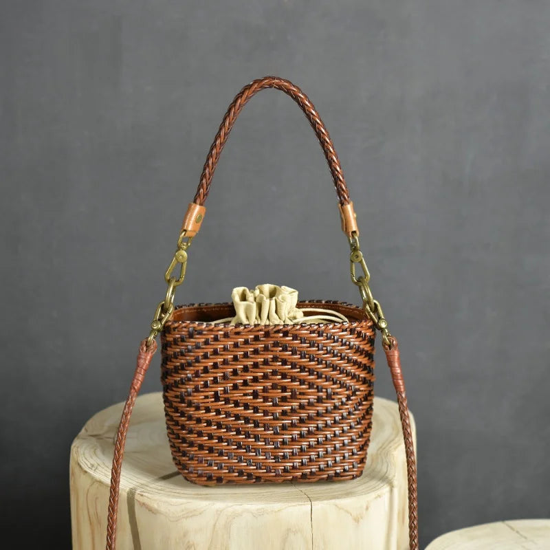 Costa Woven Leather Bag