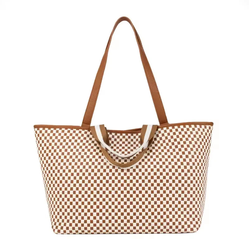 Cadiz Woven Checker Tote